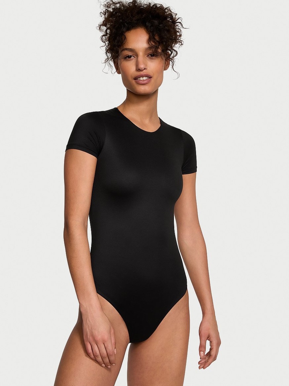 Women’s Black Short-Sleeve Bodysuit